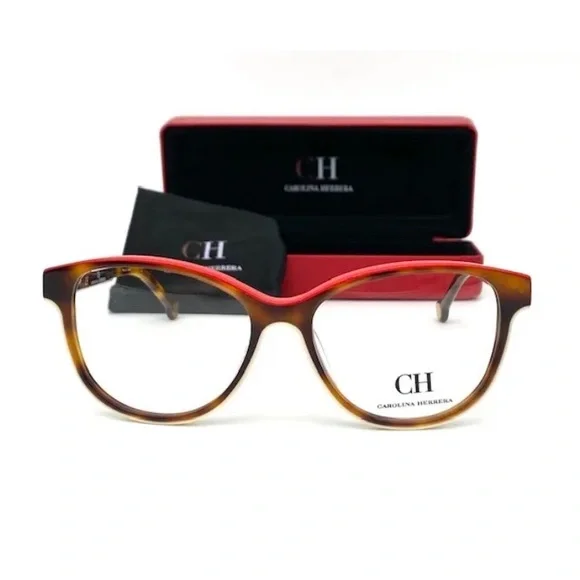 CAROLINA HERRERA VHE800 0ADQ Havana / Demo Lenses52mm Eyeglasses